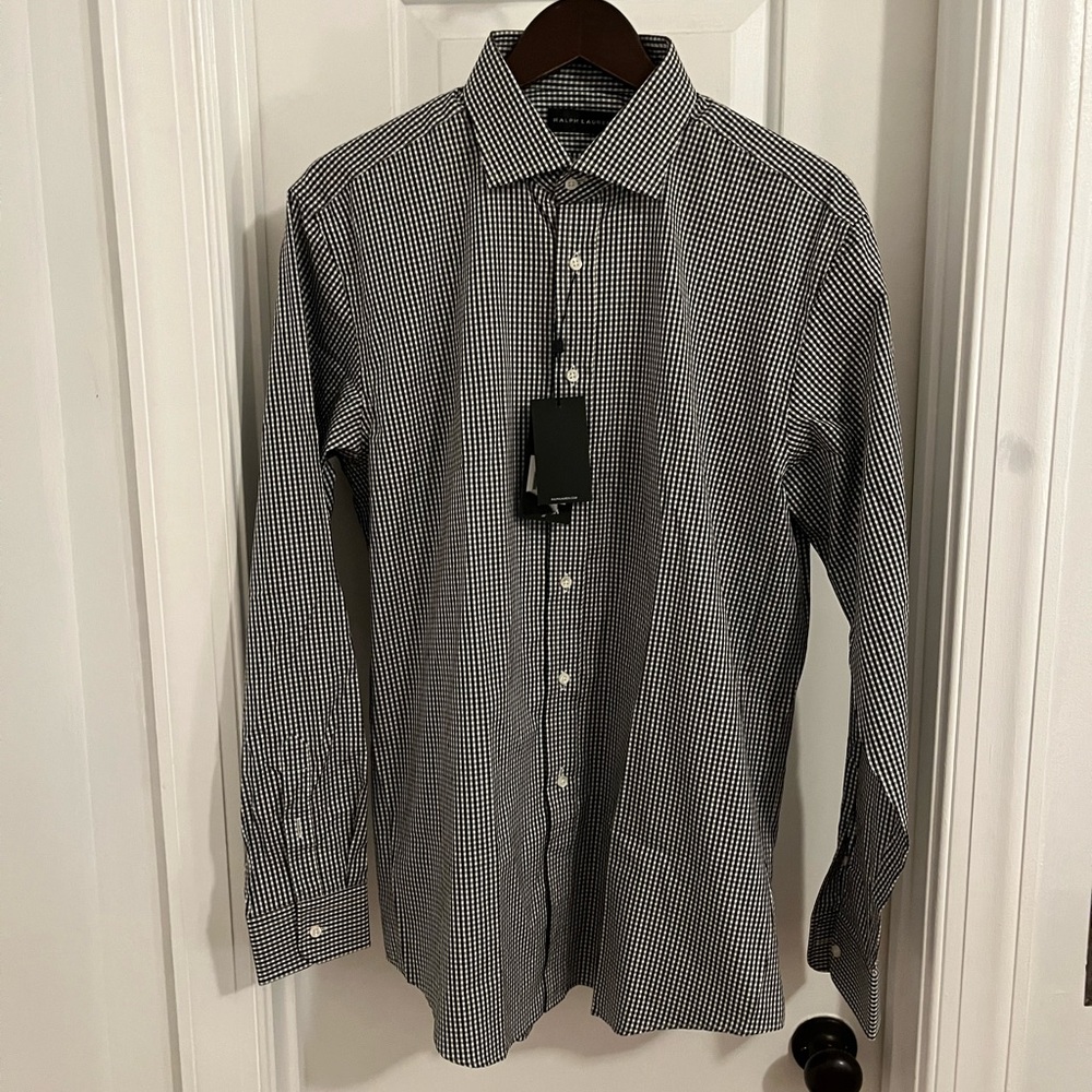 Ralph Lauren Black Label Black‎ & White Gingham NWT